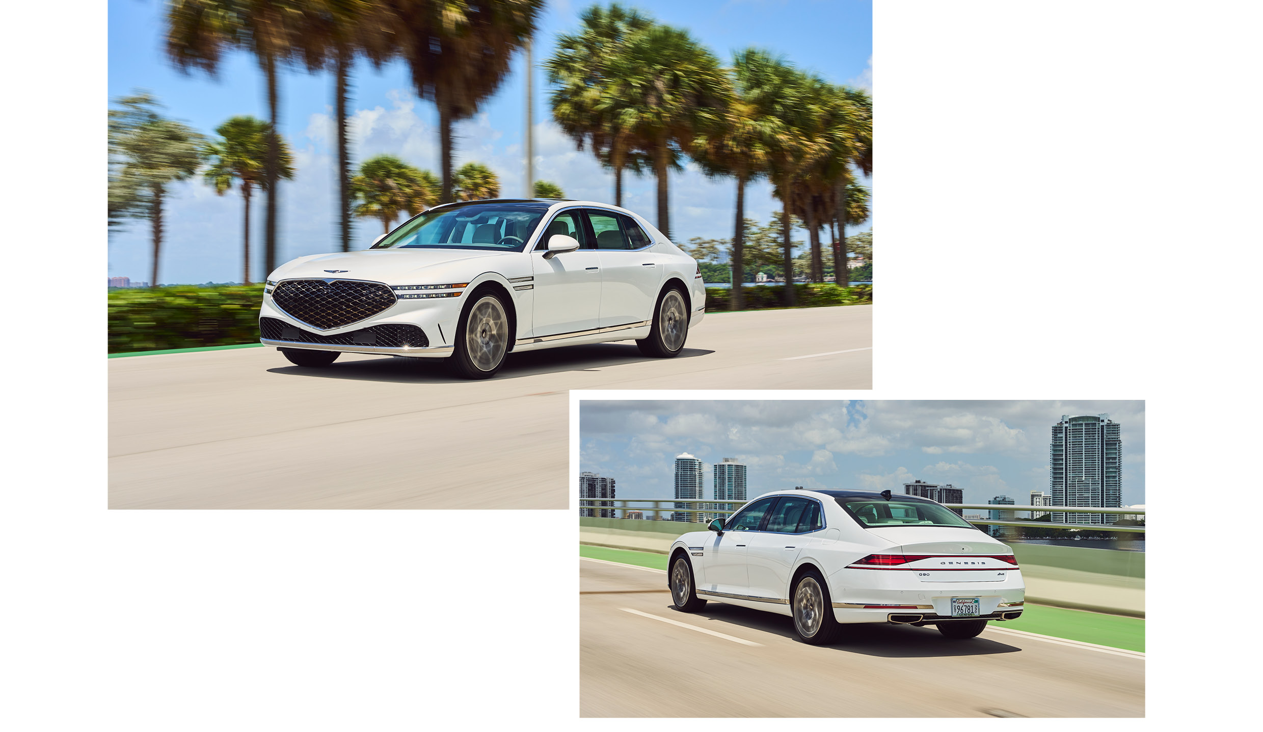 제네시스 G90의 주행 모습