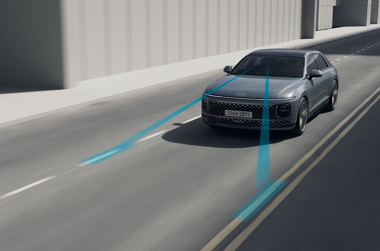 그랜저 첨단 운전자 보조 시스템 작동 이미지