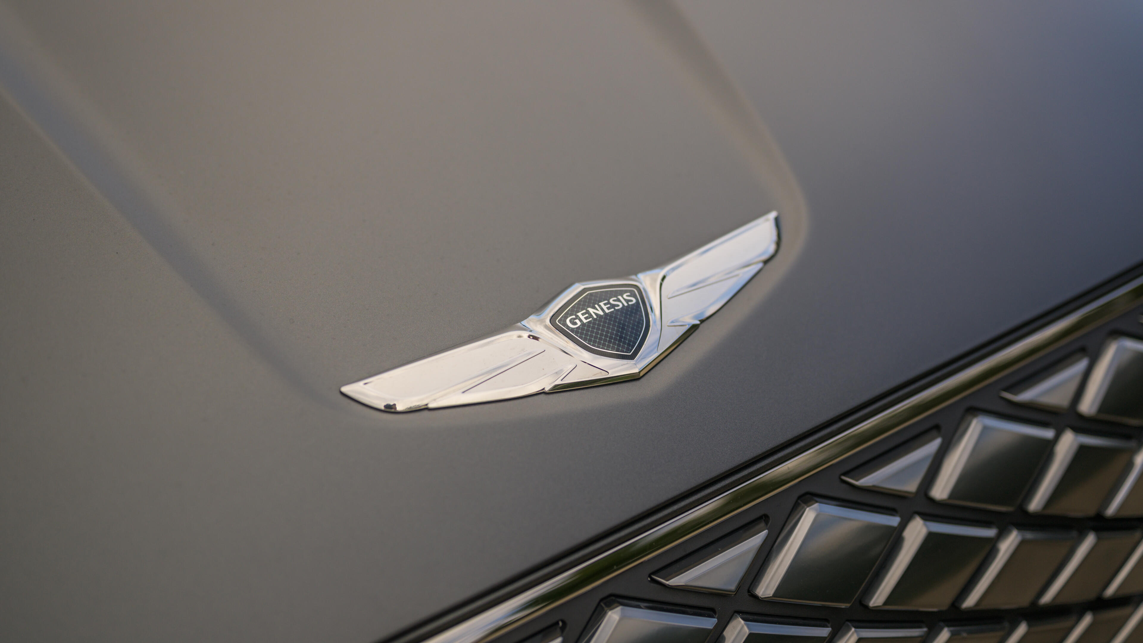 제네시스 브랜드 로고의 모습