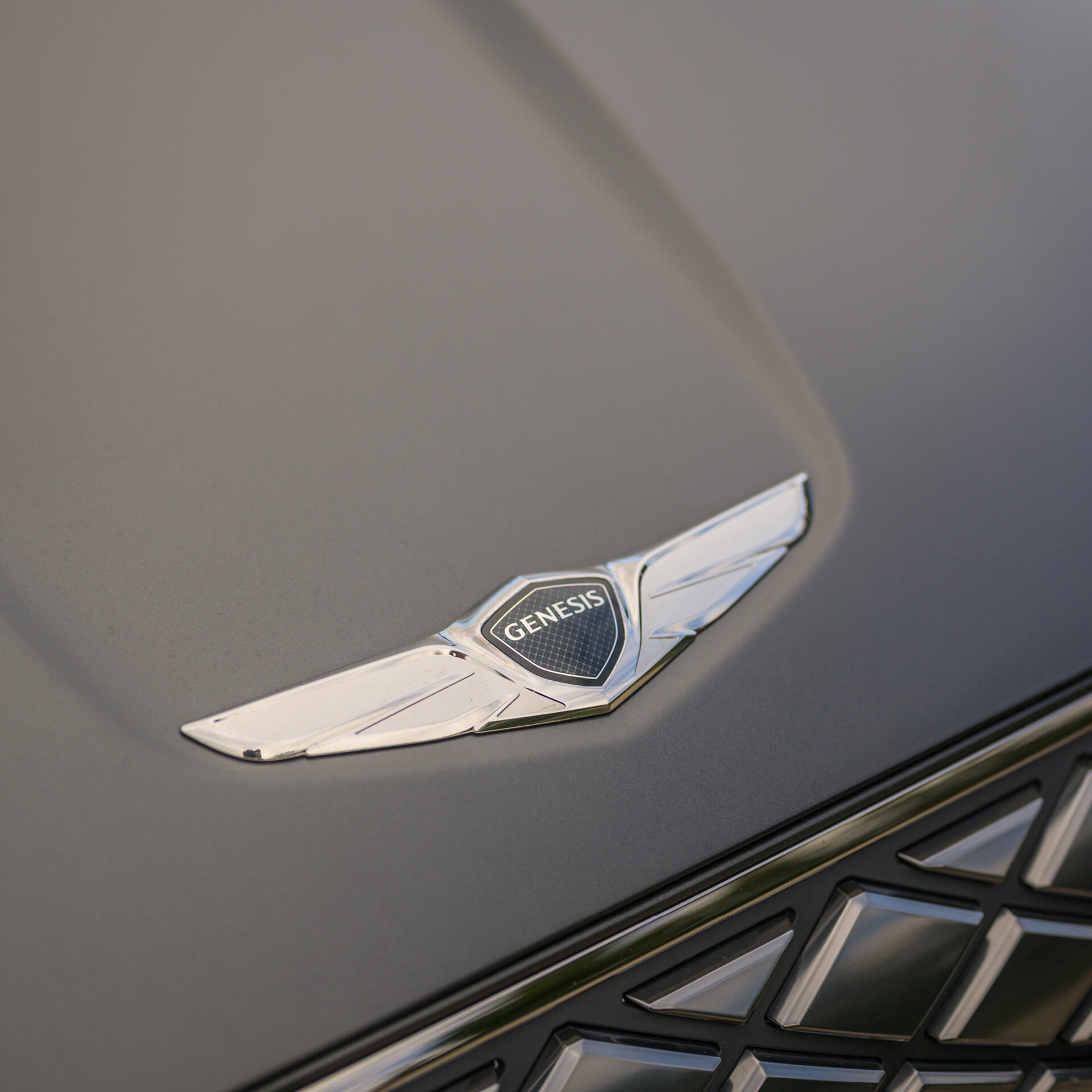 제네시스 브랜드 로고의 모습