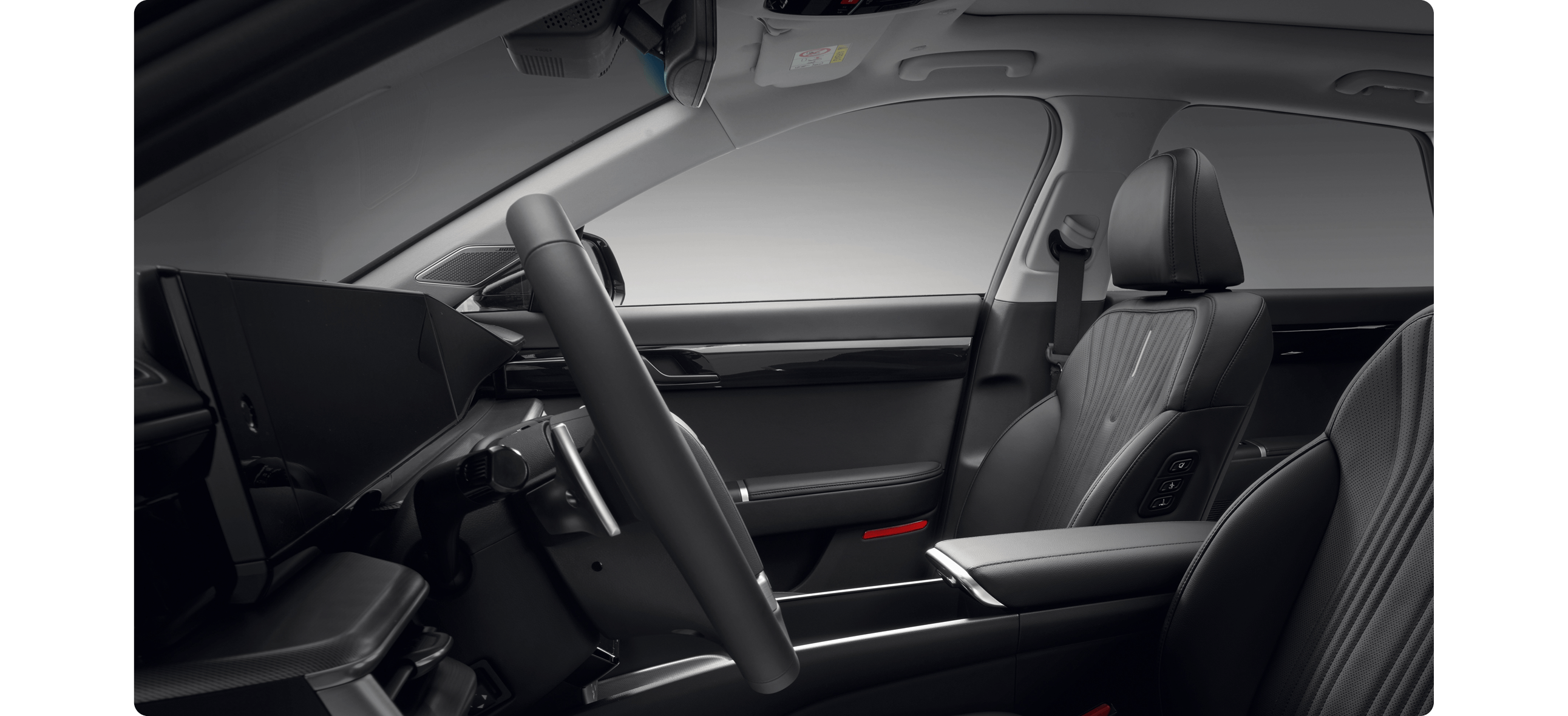 신형 그랜저의 스티어링 휠 측면