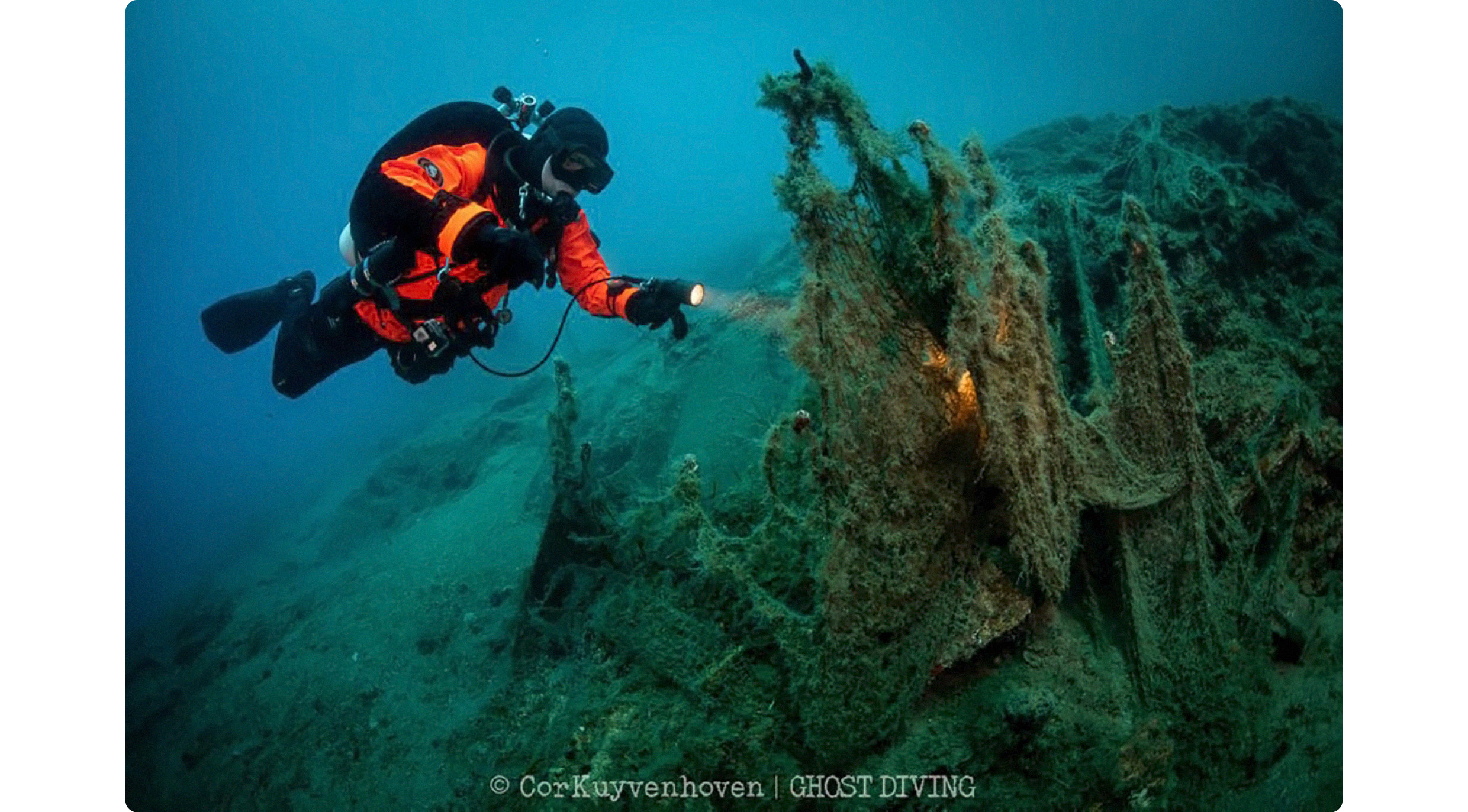 바다 쓰레기 청소 활동을 하고 있는 모습 이미지
