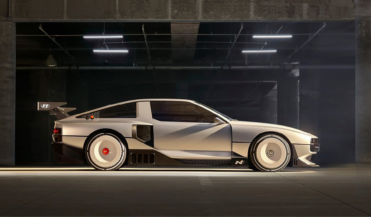 현대자동차의 N 비전 74의 옆모습 이미지