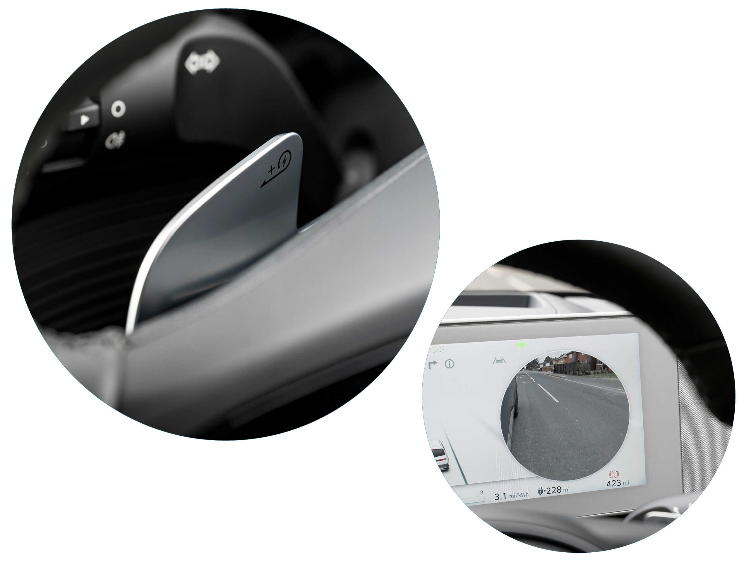 아이오닉 5 패들시프트와 후측방 모니터 기능