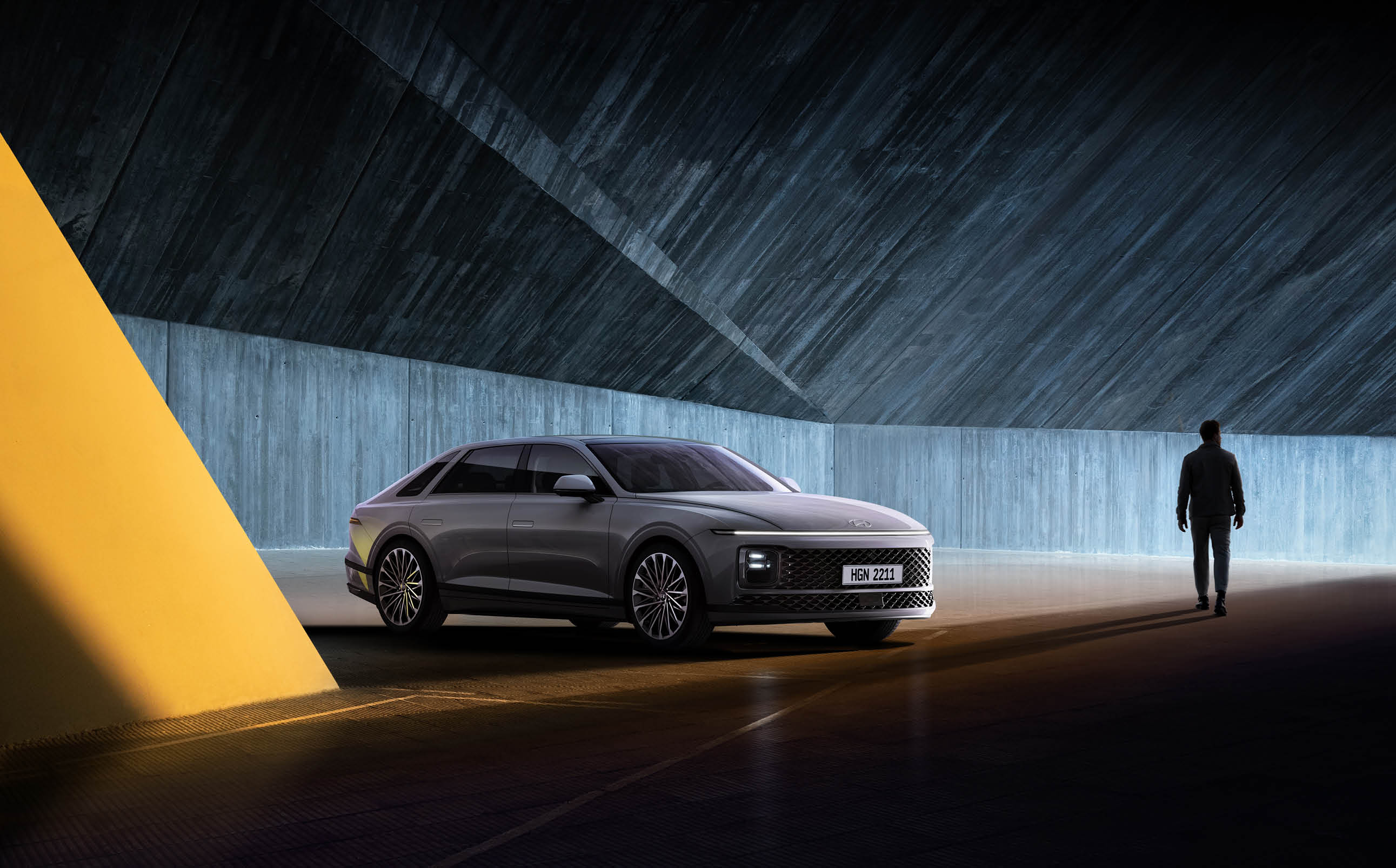 신형 그랜저의 앞모습