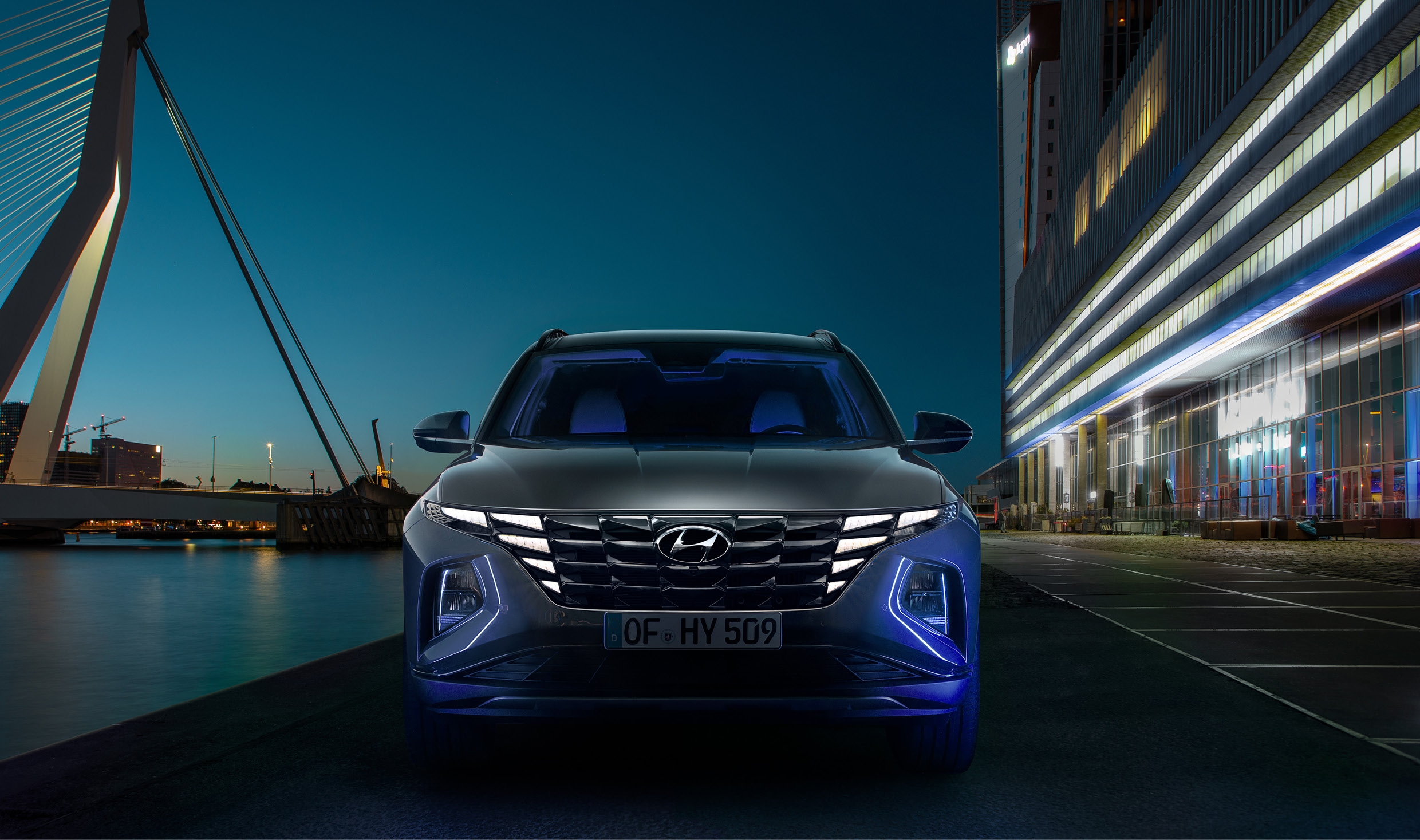 현대차 투싼의 앞모습