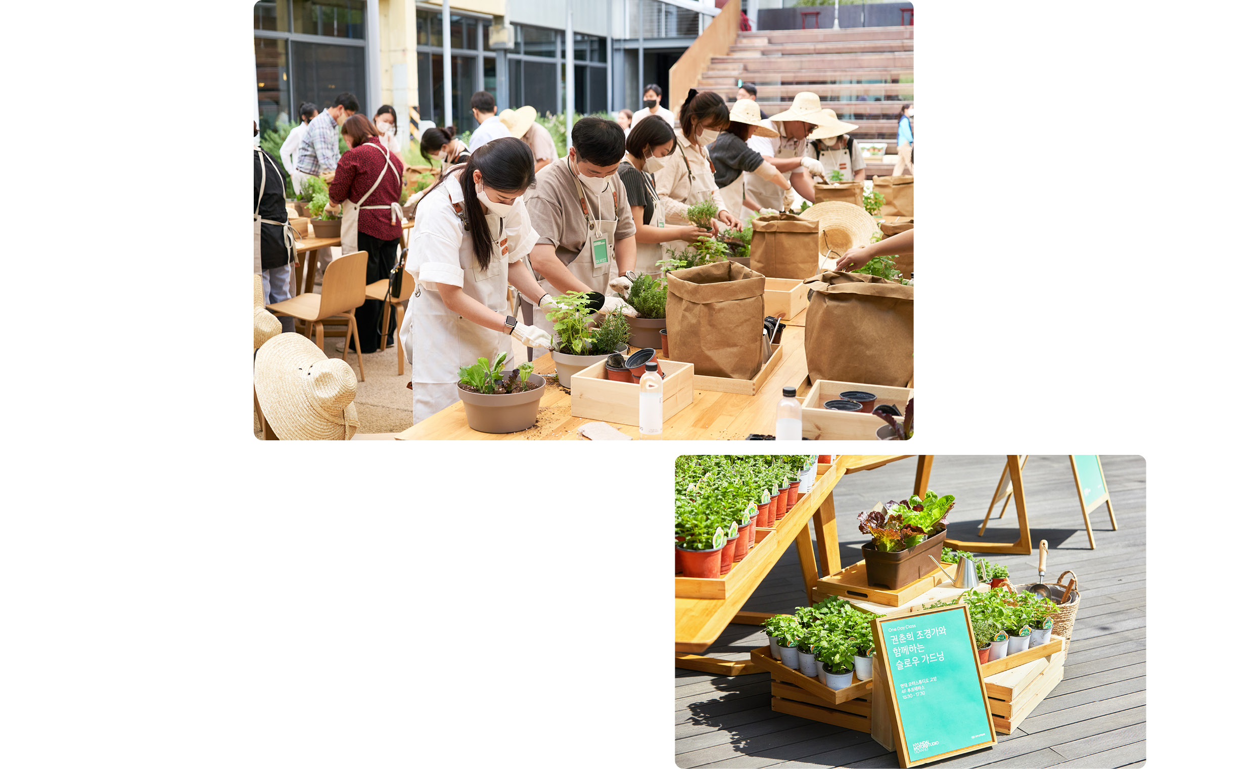View of slow gardening class conducted by landscape architect Kwon Chun-hee