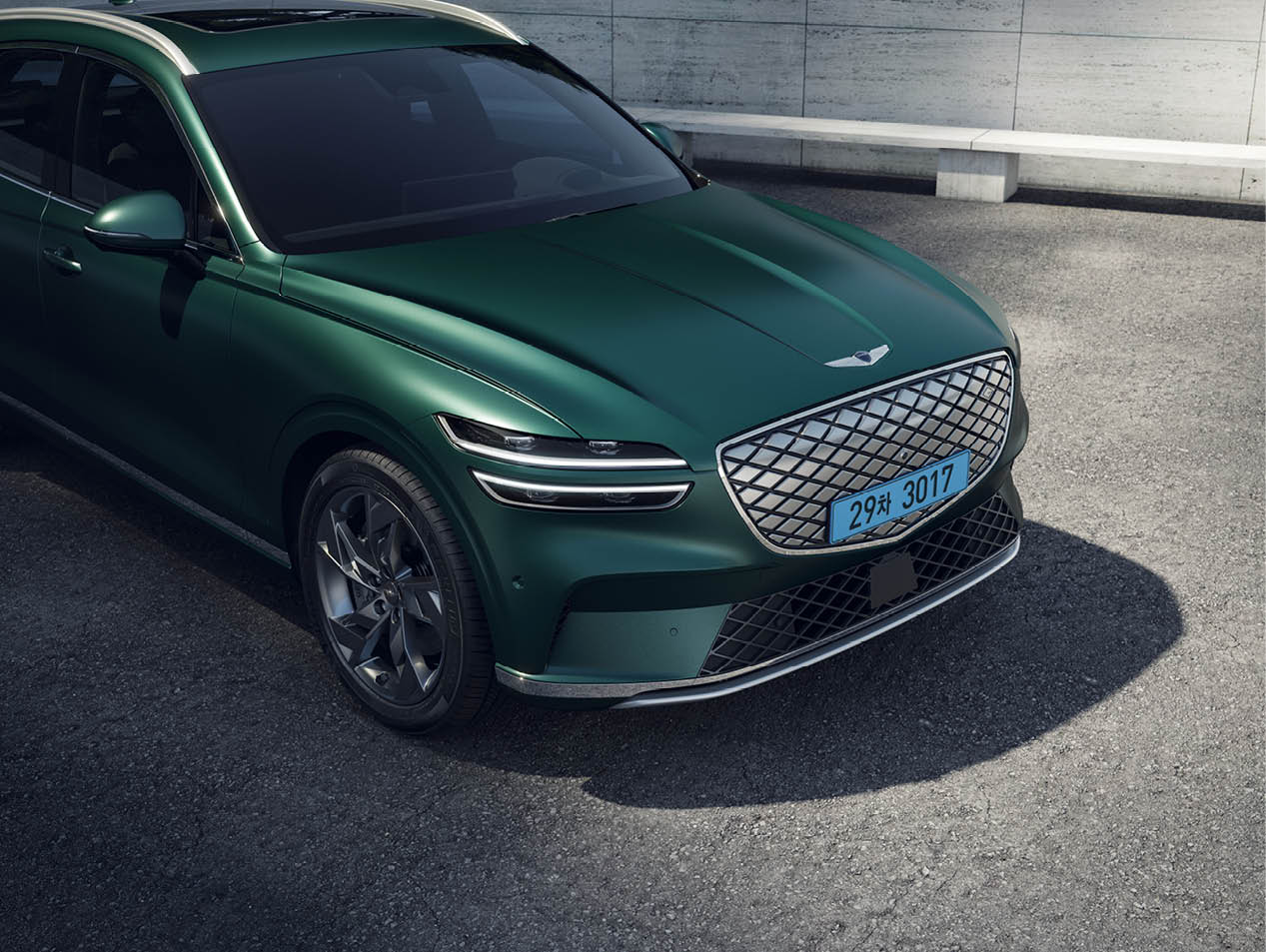 Front view of the Genesis GV70 electrified model