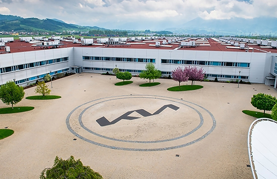 Panoramic image of the Kia plant located in Slovakia