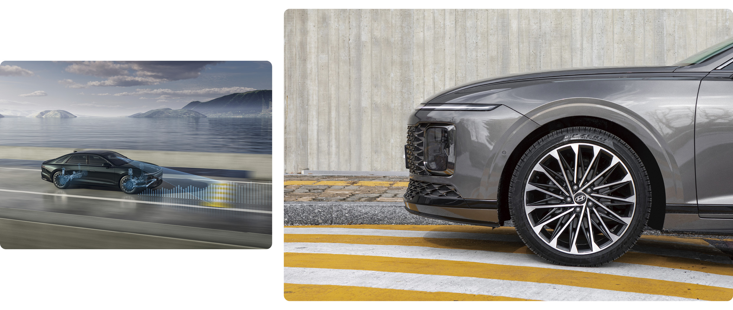 프리뷰 전자제어 서스펜션 효과를 나타낸 모습