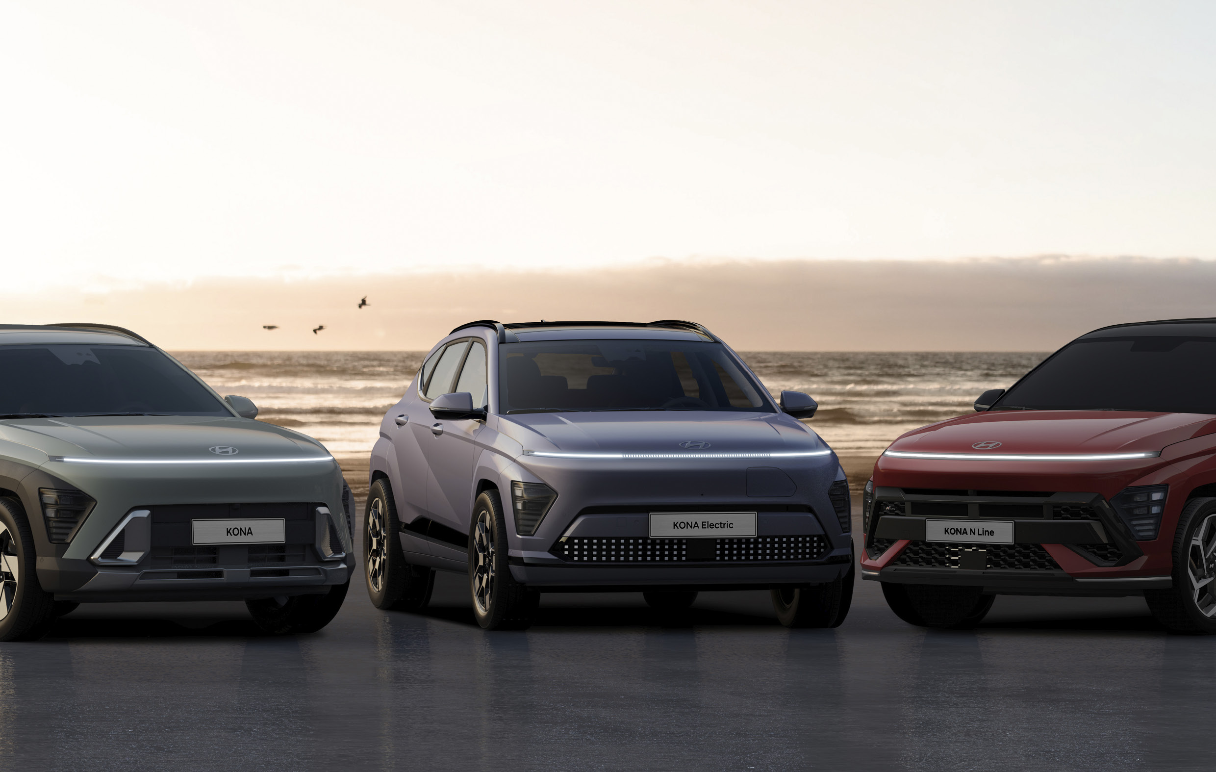 코나 내연기관, 전기차, N 라인 전면부