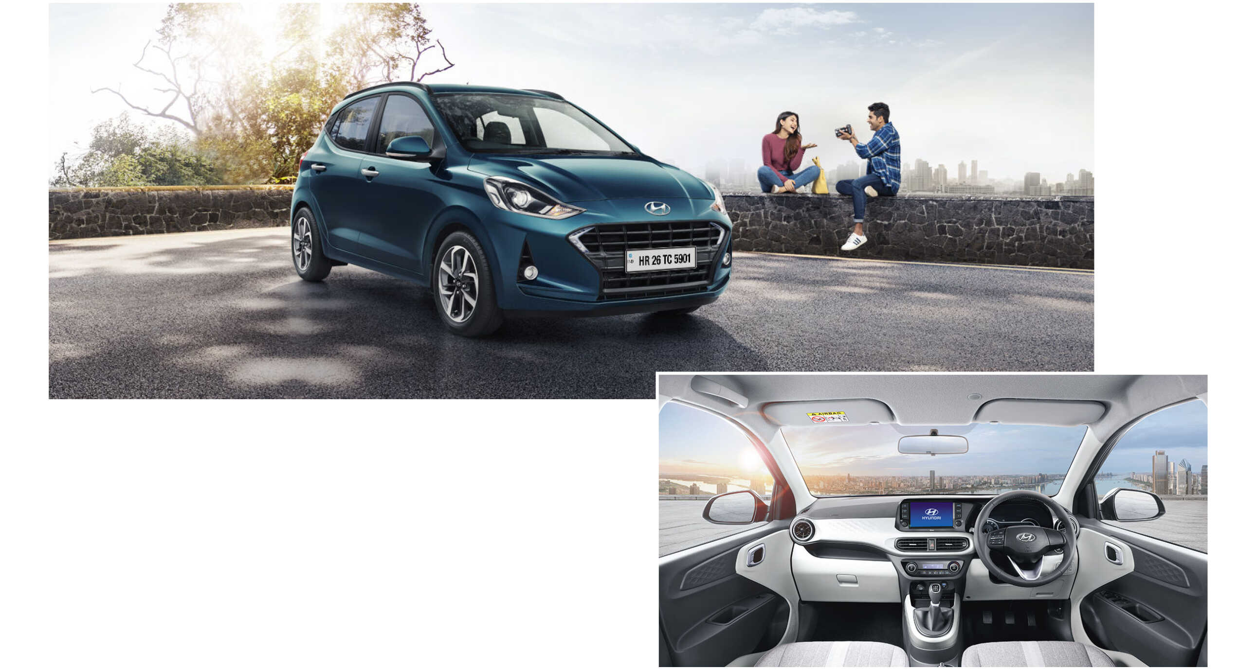 Interior and exterior of the Hyundai i10