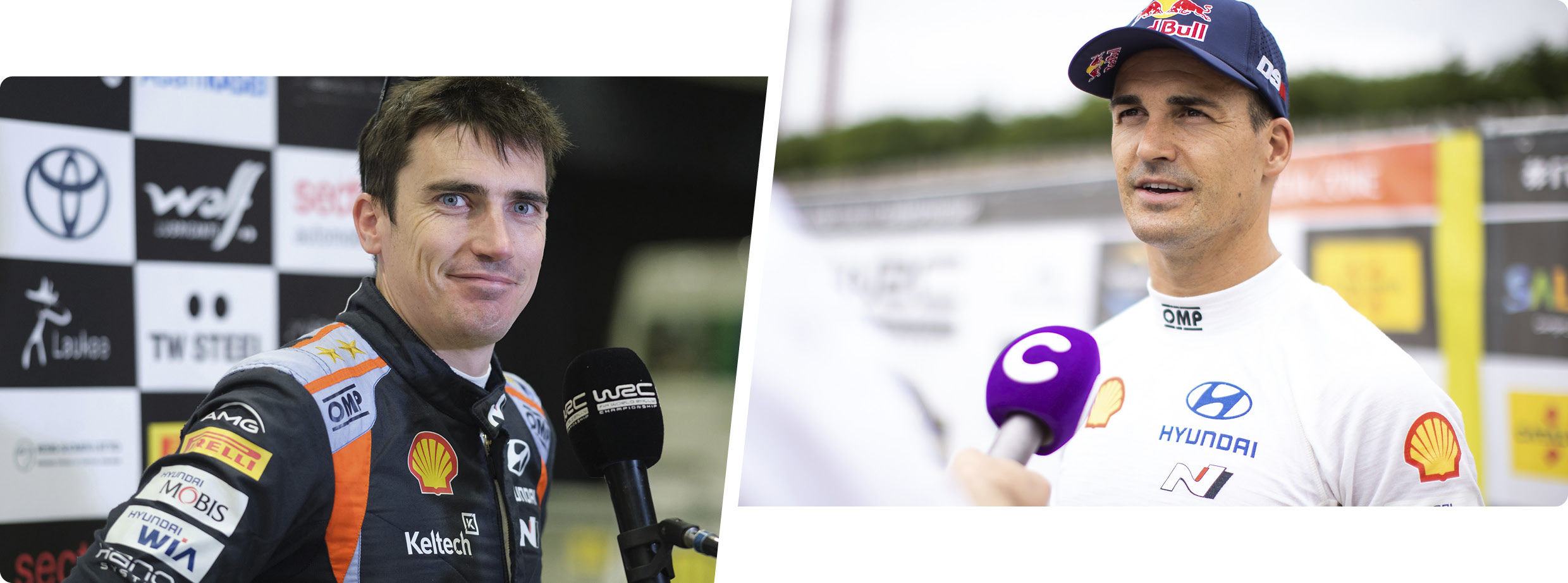 Craig Breen rejoins Hyundai Motorsport, and Dani Sordo during an interview
