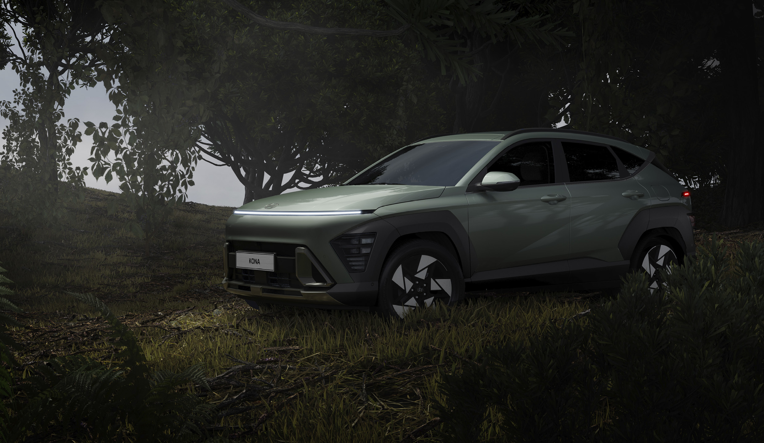 Front view of the new Kona