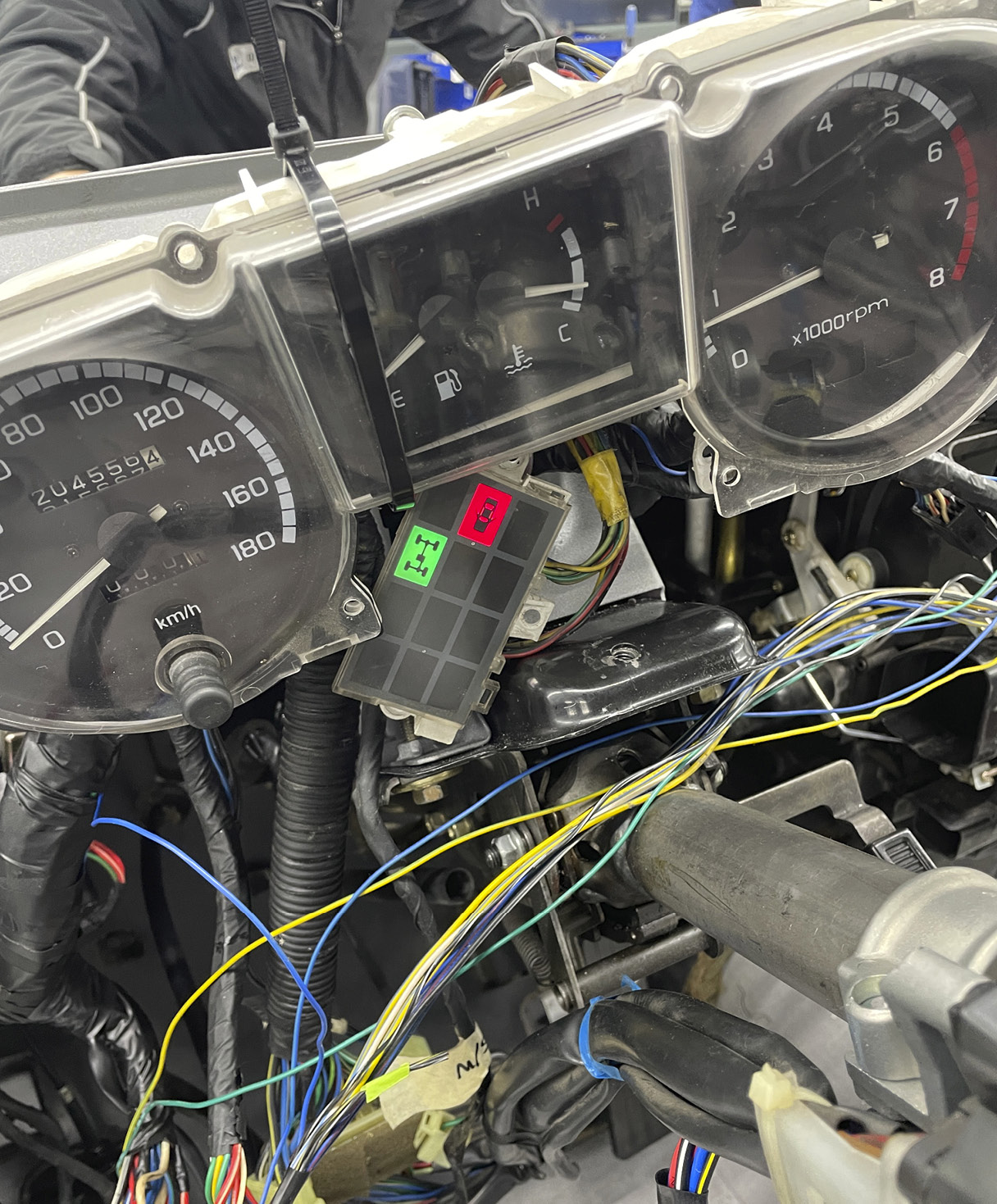Instrument panel installation in progress