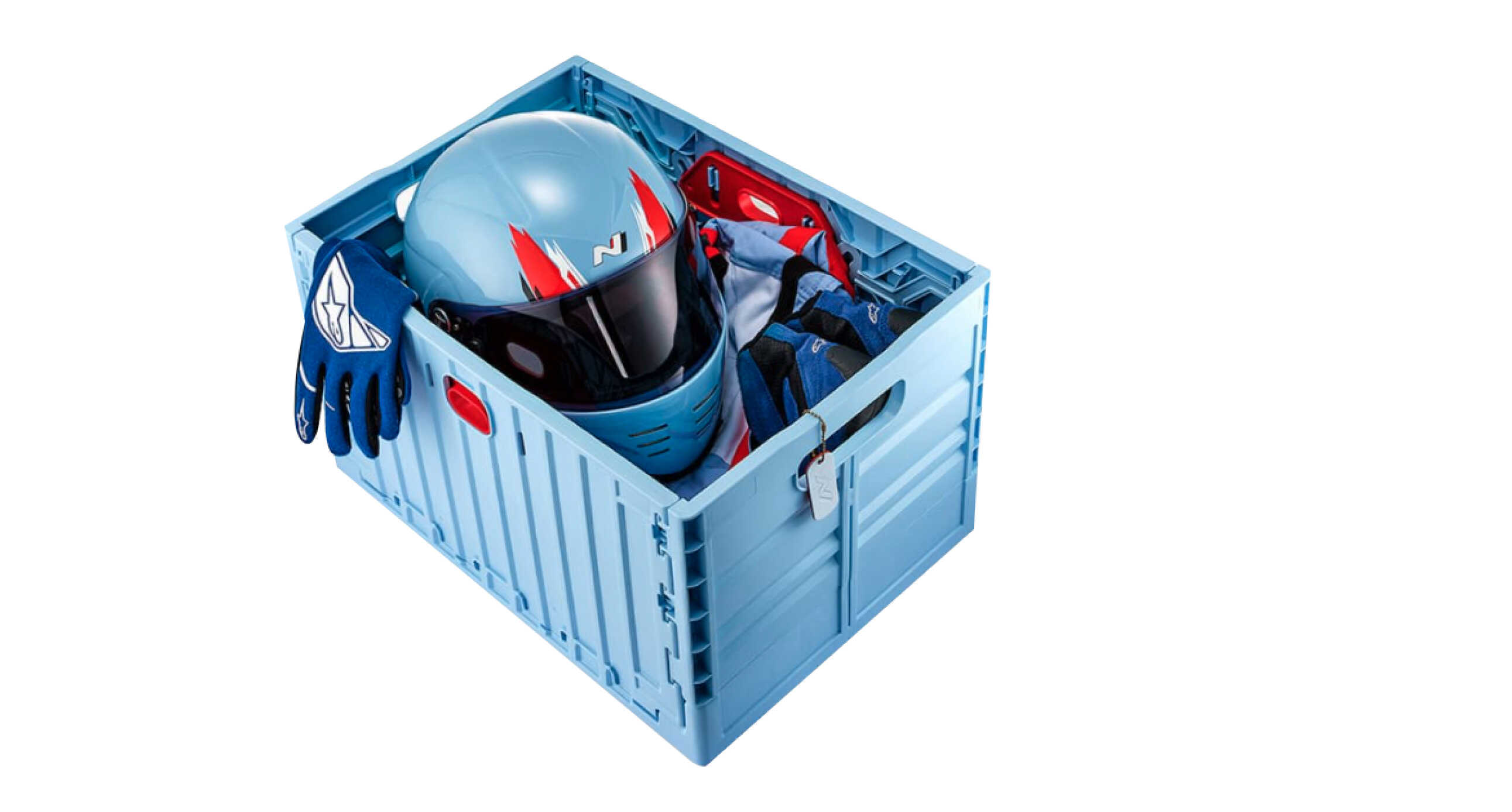Racing tools such as helmets and gloves from Hyundai’s high-performance brand N