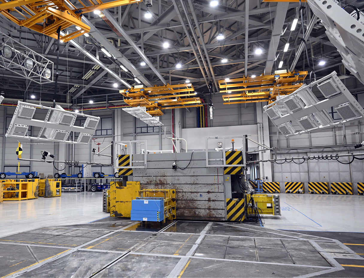 Inside the Namyang Research Institute crash test site