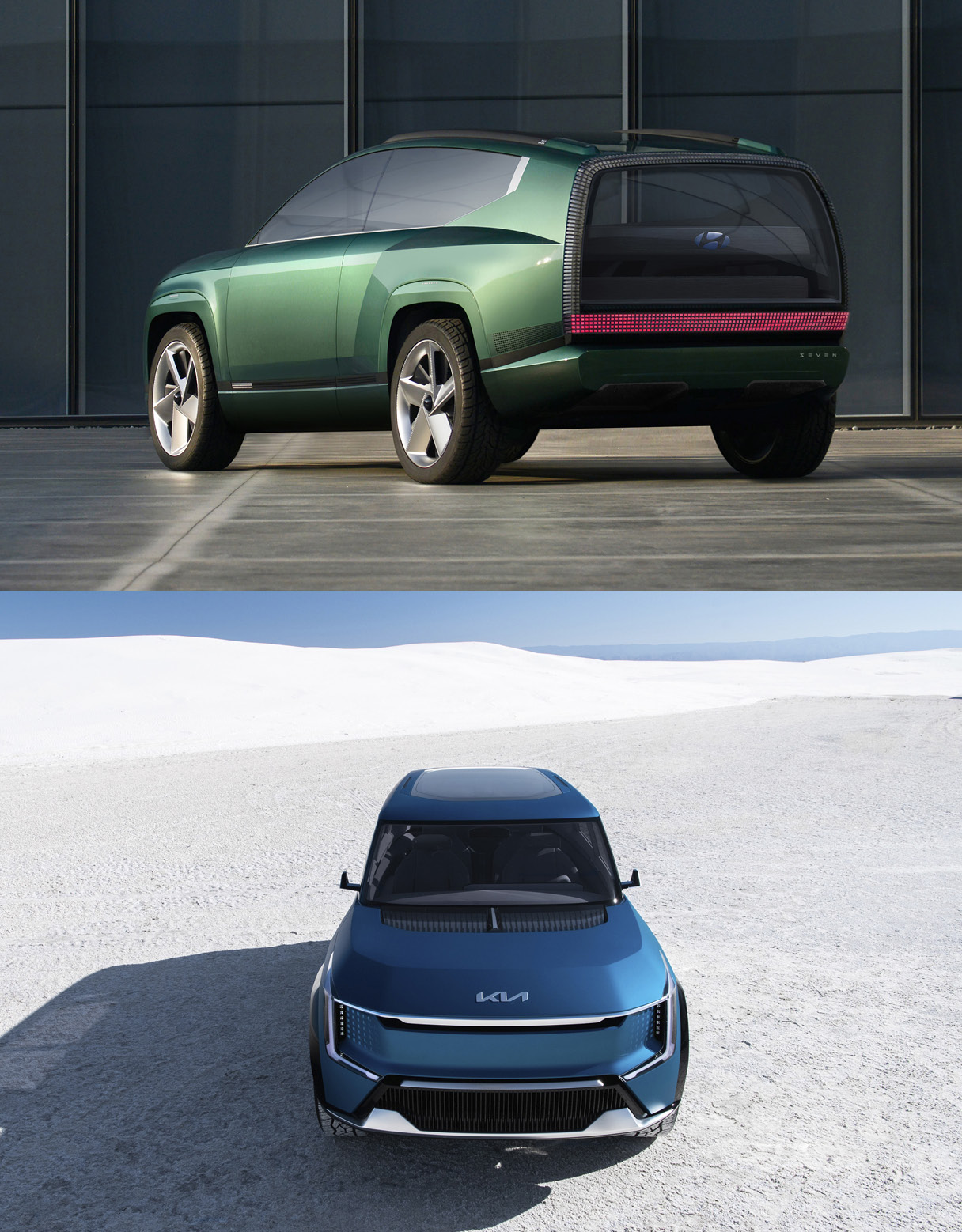 E GMP를 적용한 현대차그룹의 대형 SUV 모델들