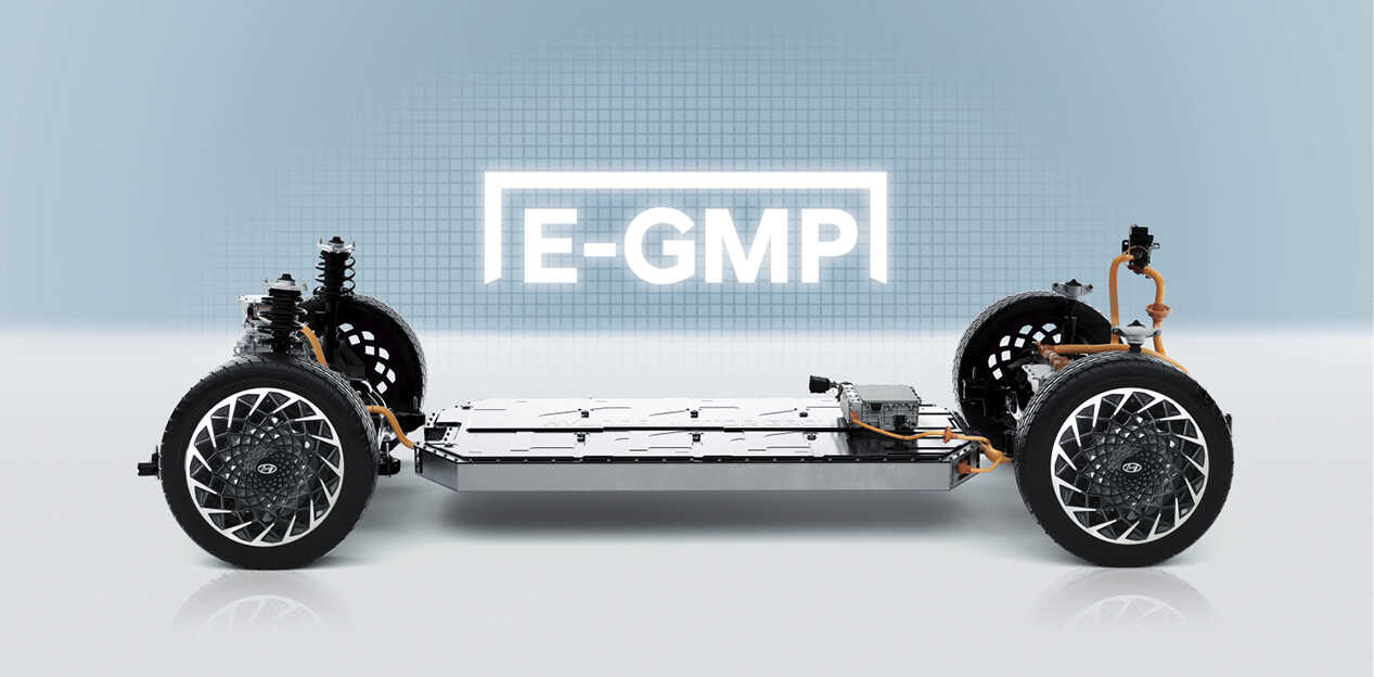 E-GMP 플랫폼 전개 사진 모습