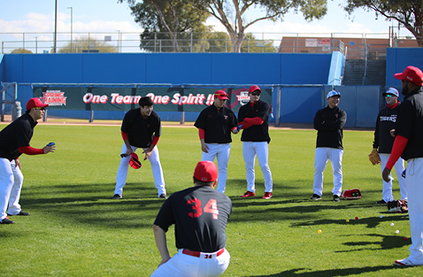 기아 타이거즈 선수단의 훈련 모습