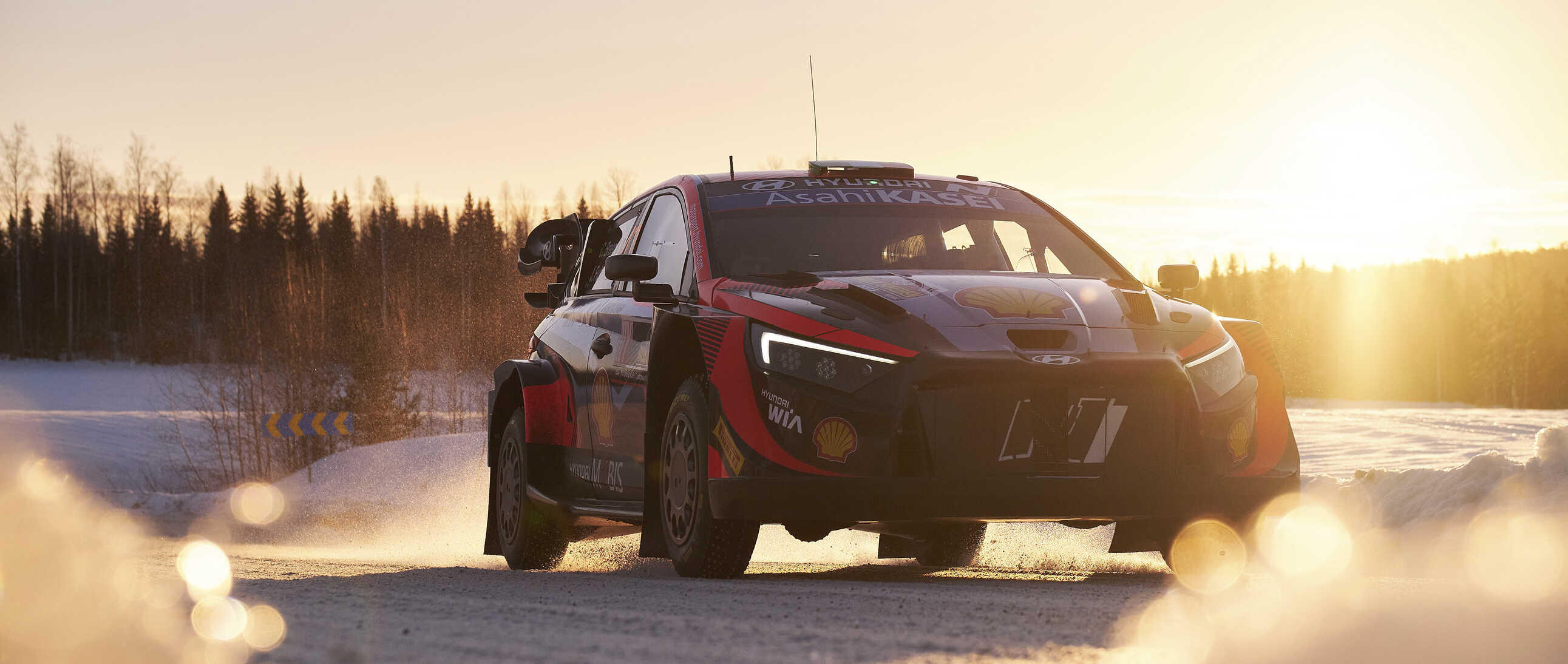 Craig Breen's Rally Car on the Snow