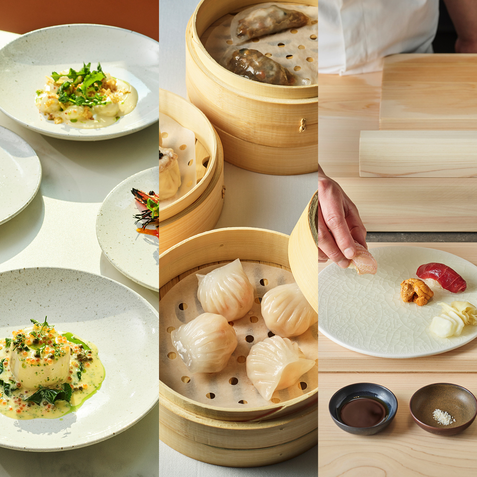 마이클 바이 해비치, 중심, 스시메르의 음식 사진