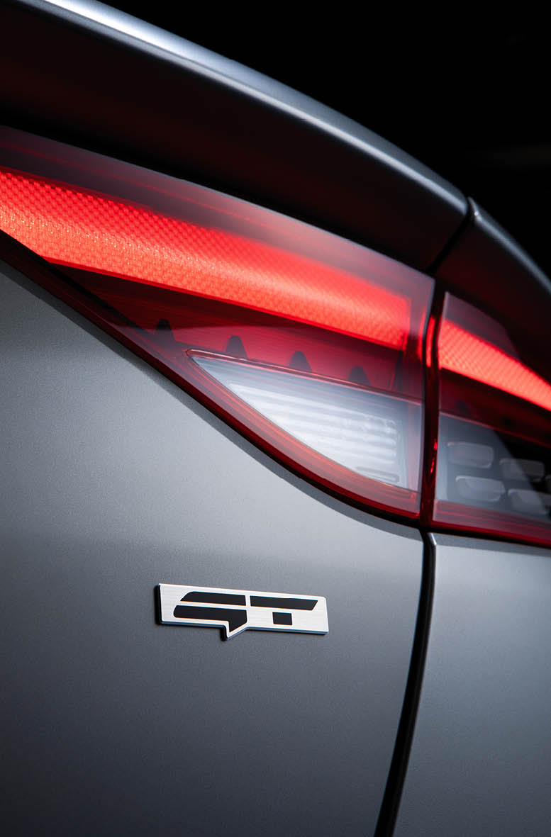 GT emblem attached to the back of the Stinger Tribute Edition