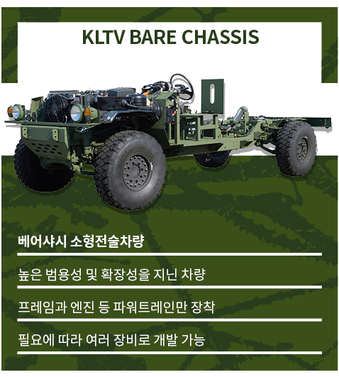 파워트레인만 있는 베어샤시 소형전술차량