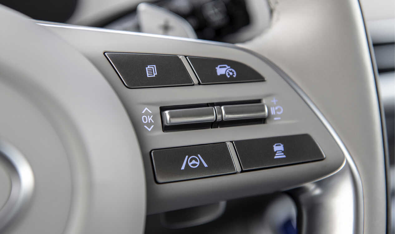 Steering wheel buttons related to ADAS systems
