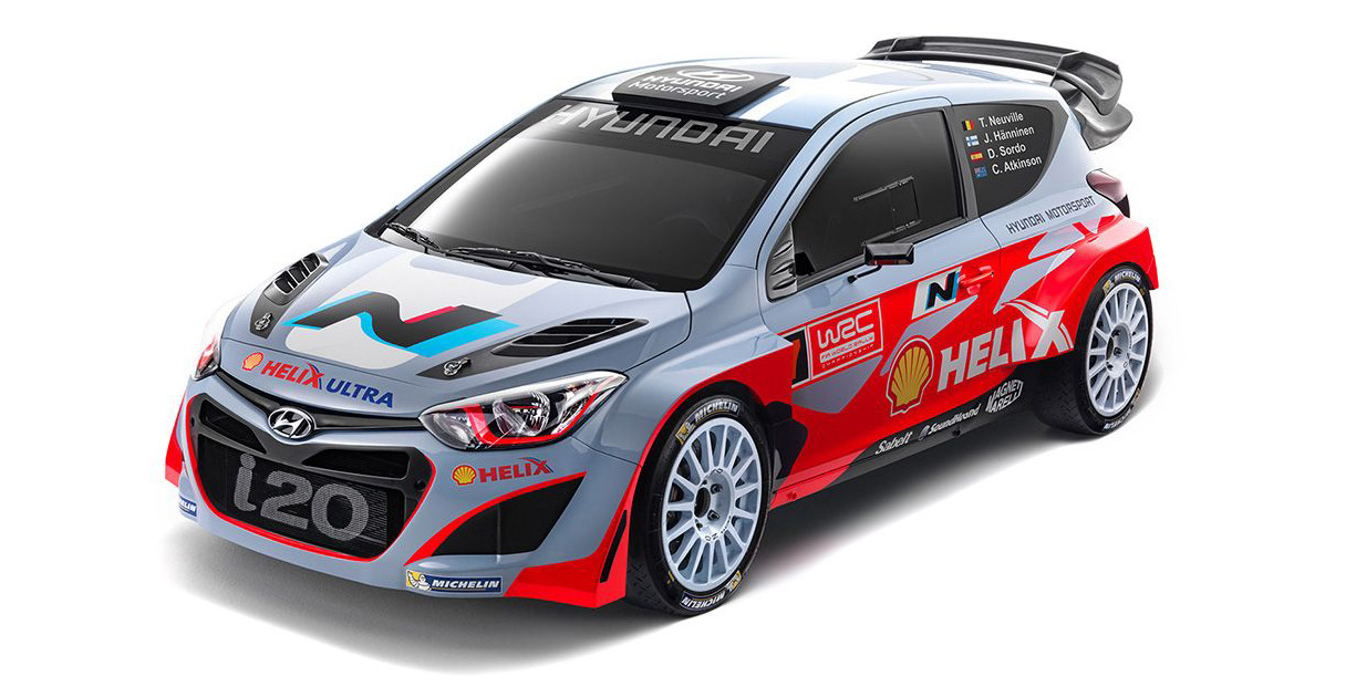 The appearance of a new rally car presented by Hyundai Motor Company returning to the WRC