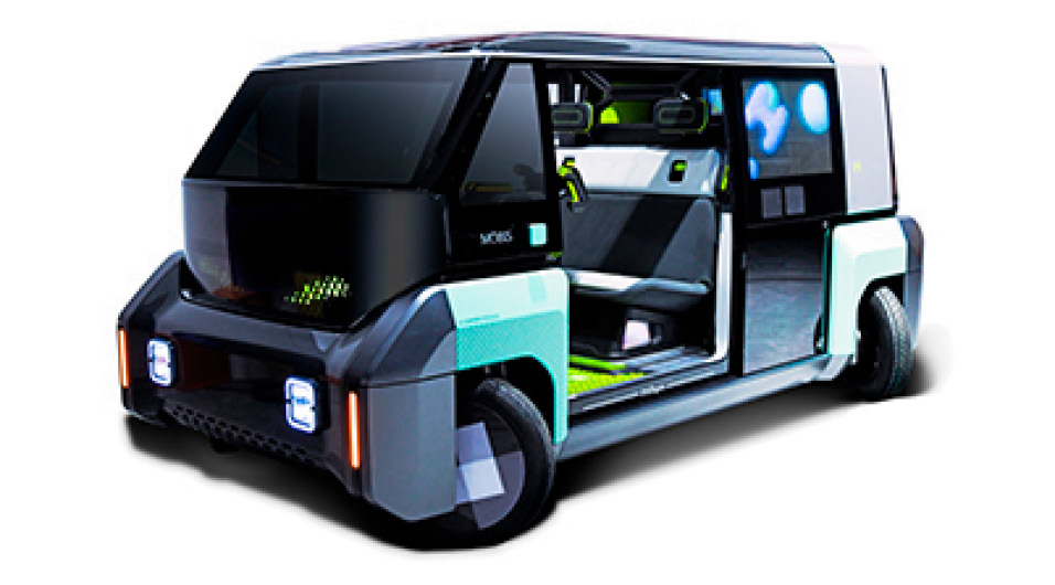 수소연료전지 파워팩을 장착한 도심형 근거리 딜리버리 모빌리티 엠비전 2GO의 모습
