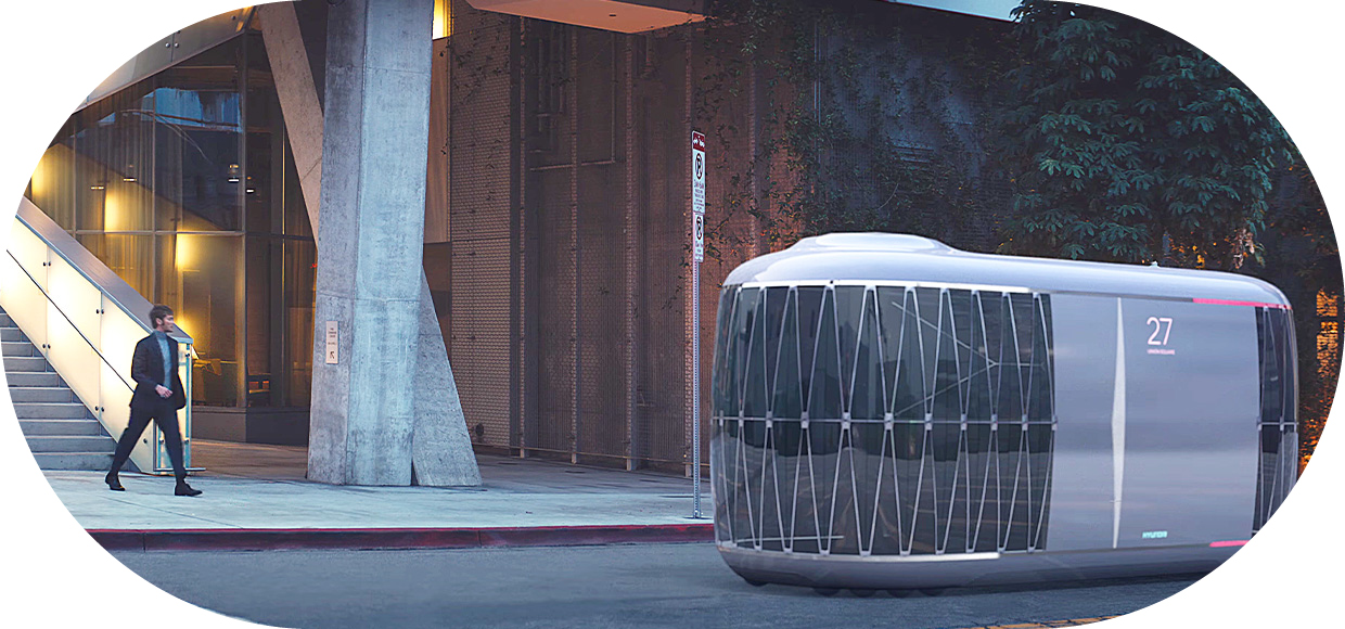 PBV가 도로에 정차한 모습