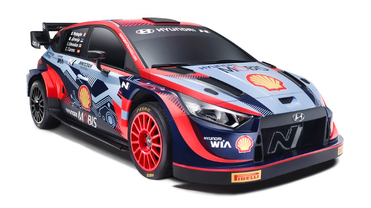 Hyundai rally car changed appearance with new aerodynamic parts