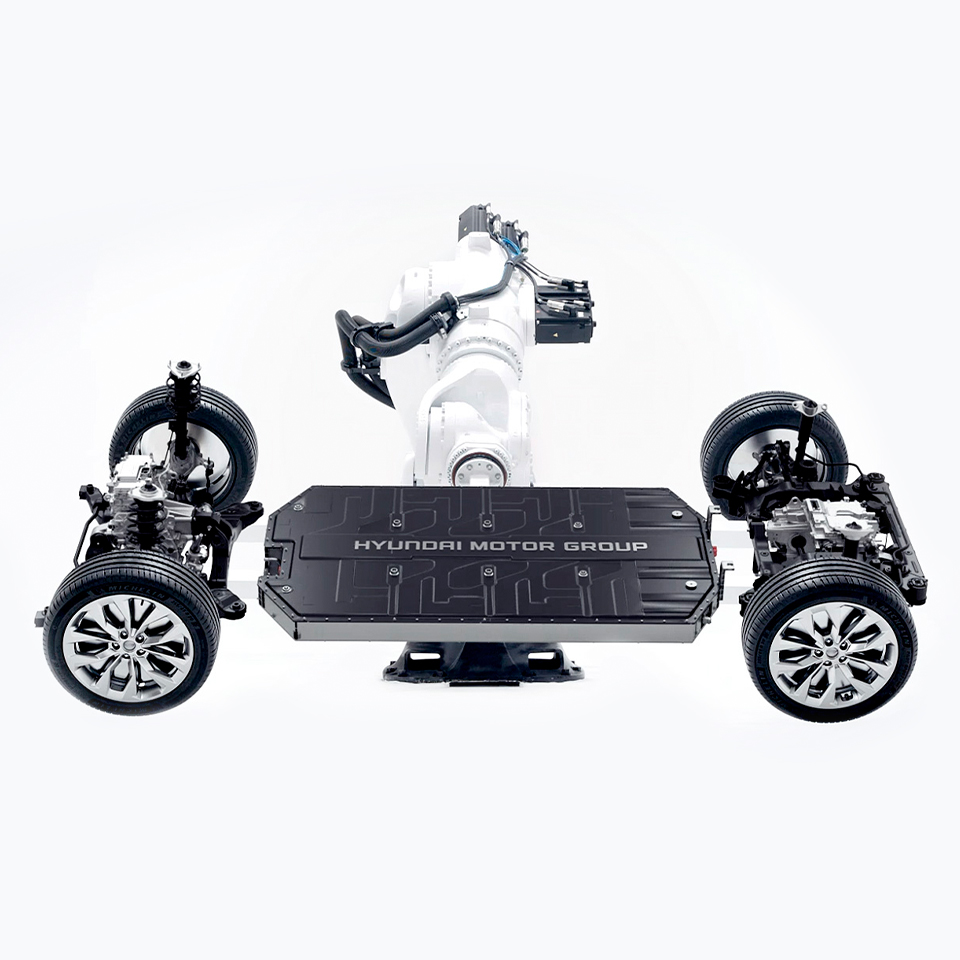 현대차그룹 전기차 전용 플랫폼 E-GMP의 모습