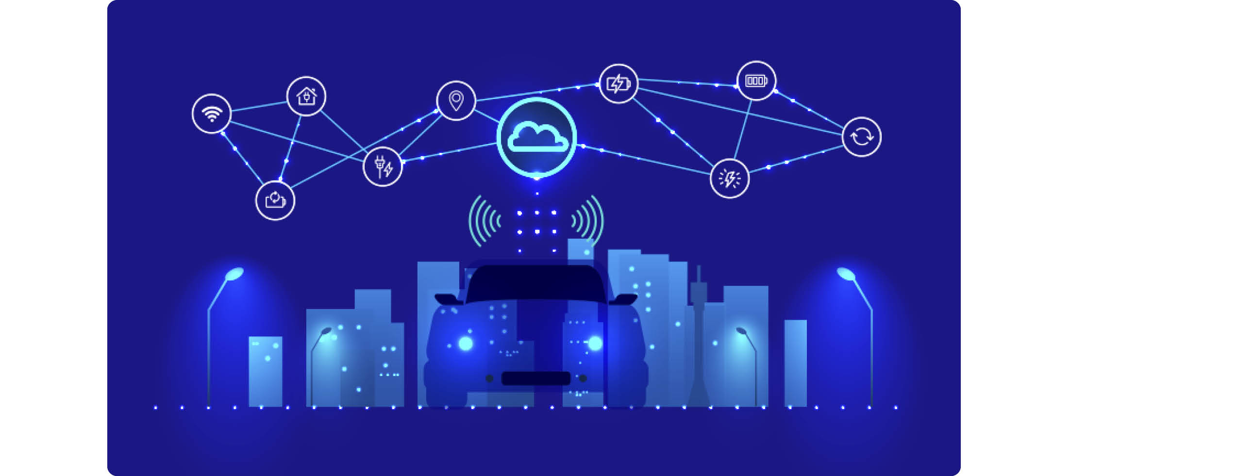 커넥티드 카를 표현한 그래픽 비주얼