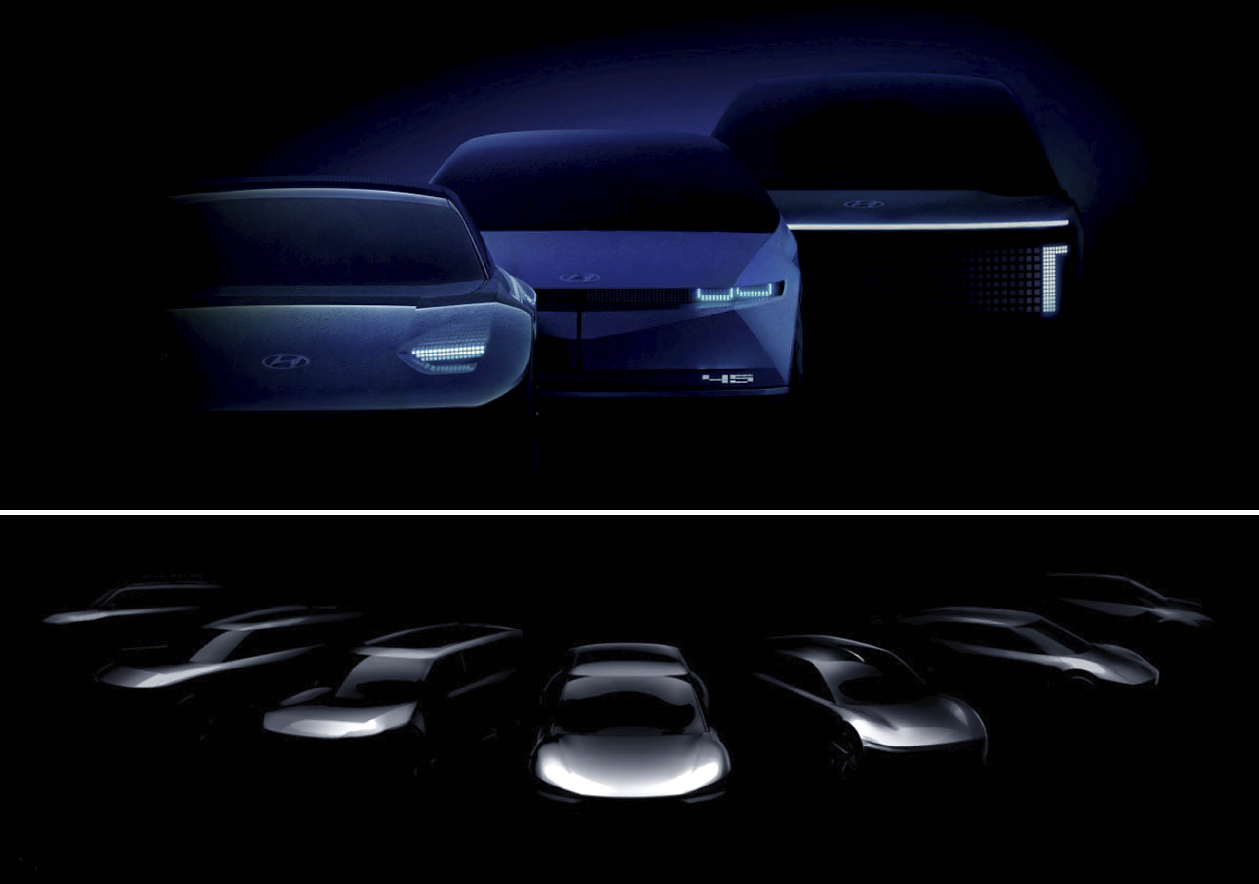 현대차그룹의 전용 전기차 콘셉트카들의 모습