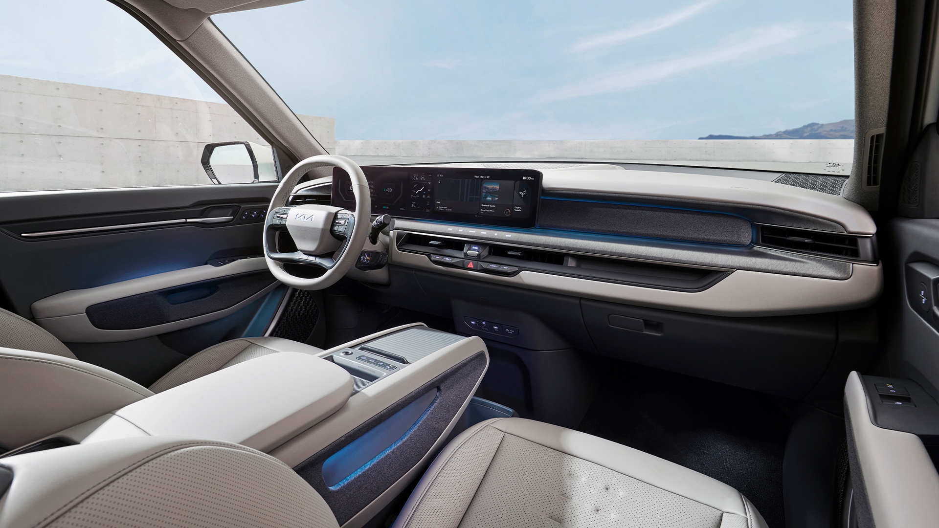 기아 EV9의 실내 모습