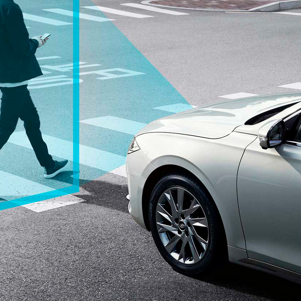 How a car's forward-facing sensors recognize people