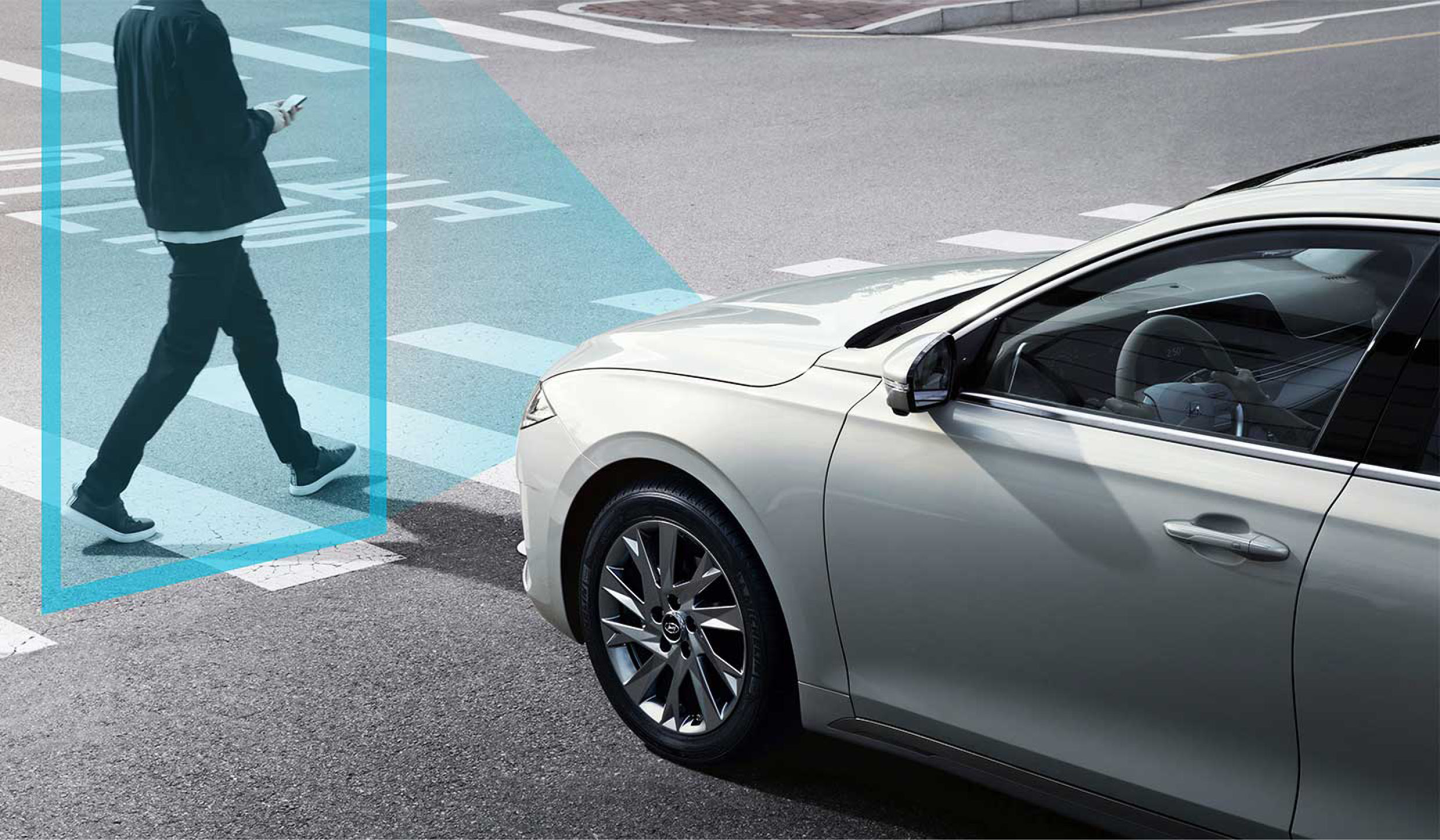 How a car's forward-facing sensors recognize people