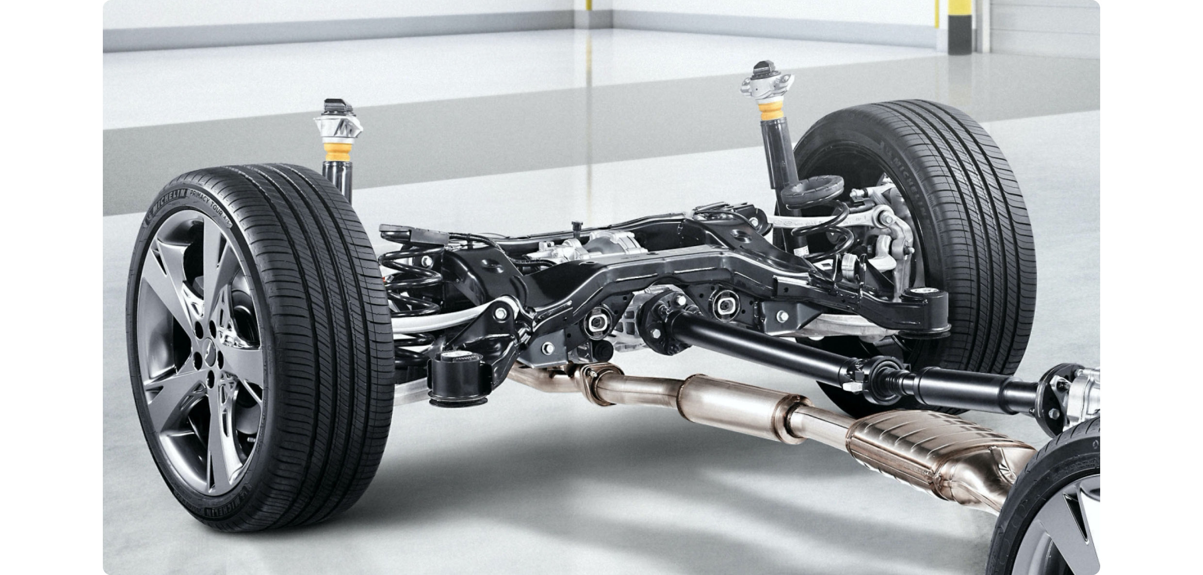 Exploded view of the GV80's rear wheel