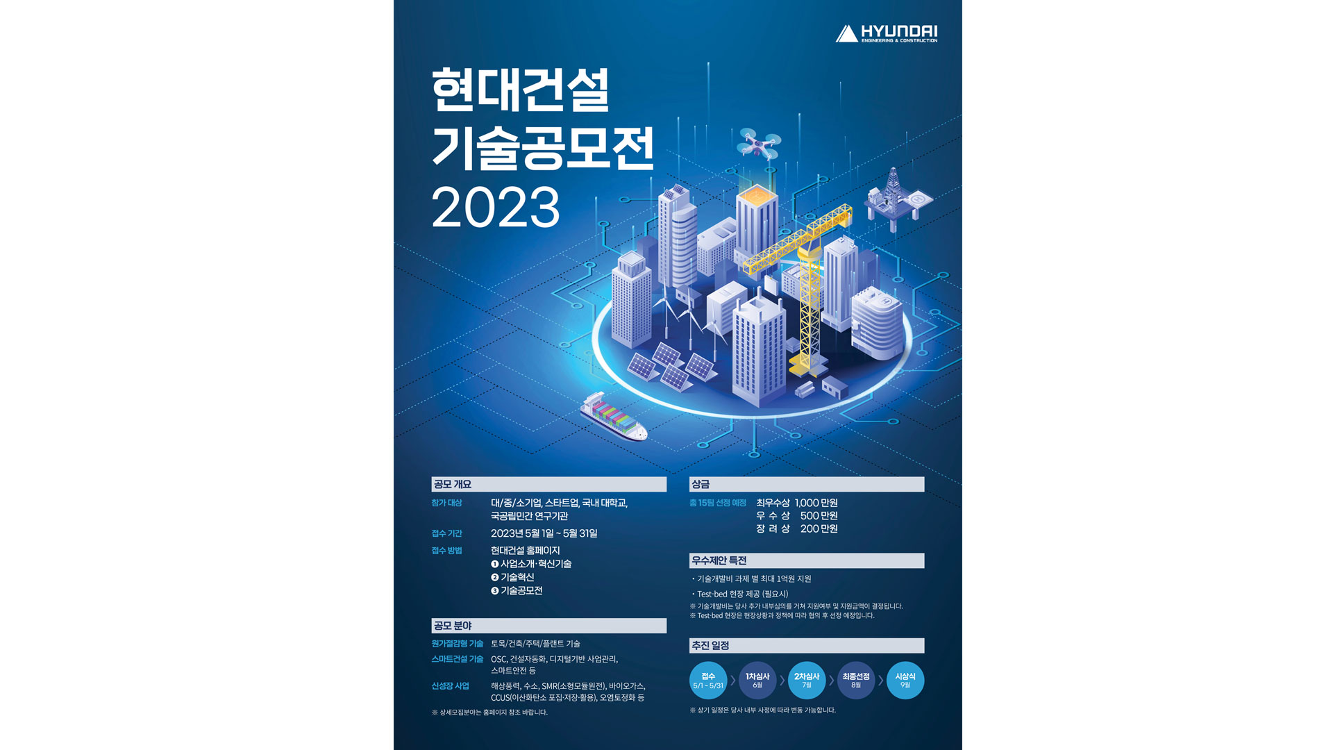 ‘2023 현대건설 기술공모전’ 응모작 모집