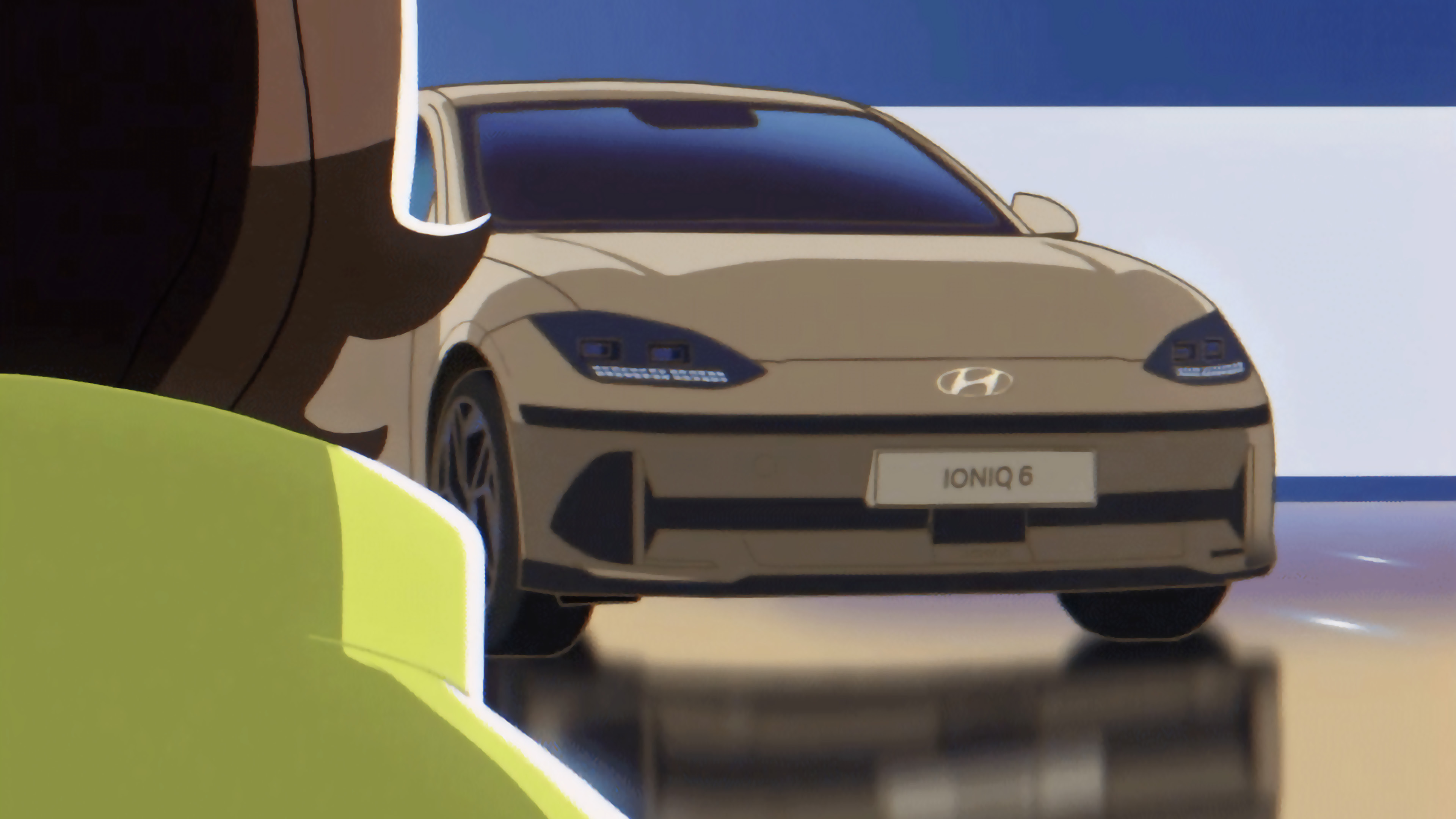 A person looking at the IONIQ 6