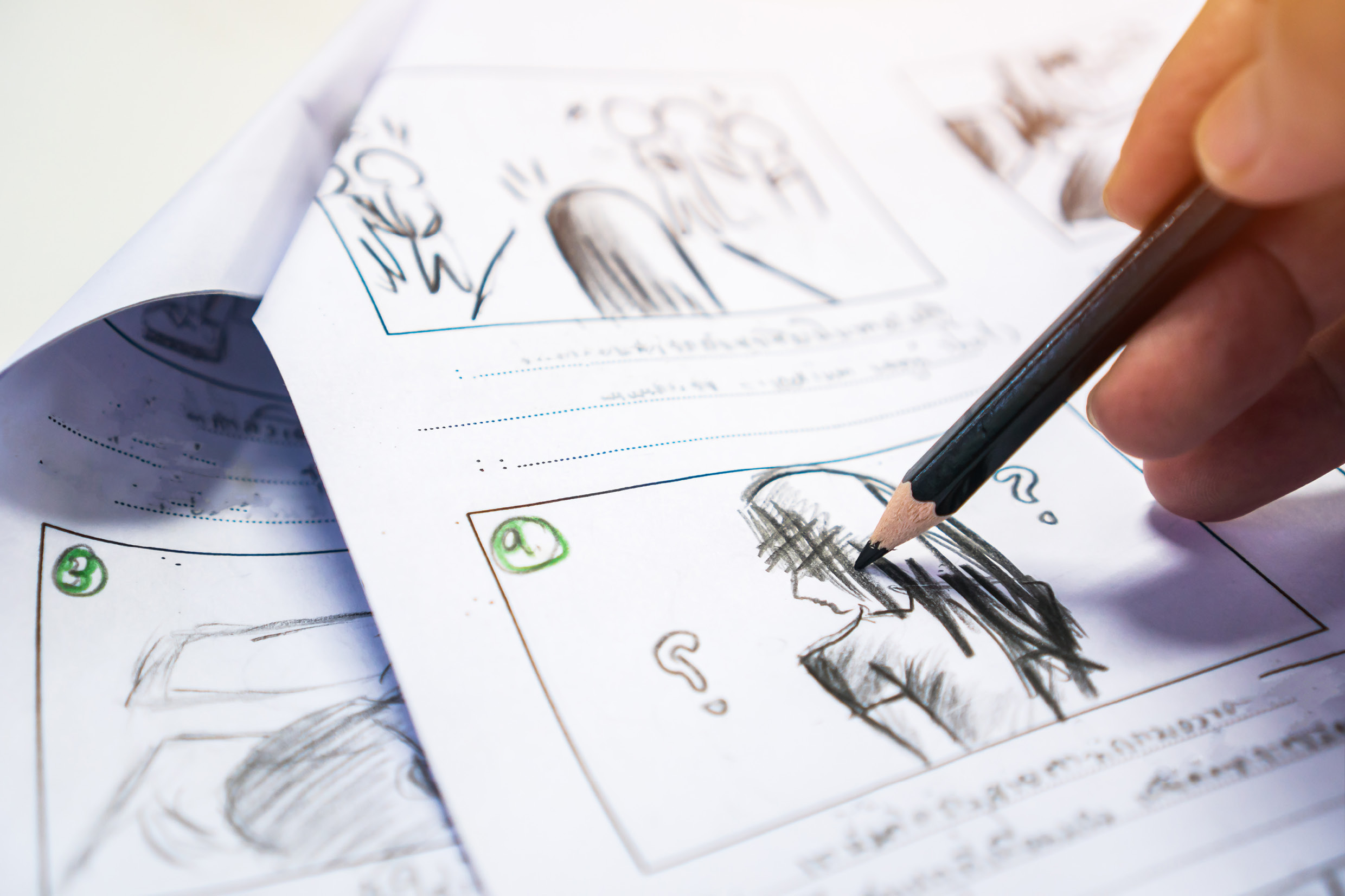 The person making the video storyboard
