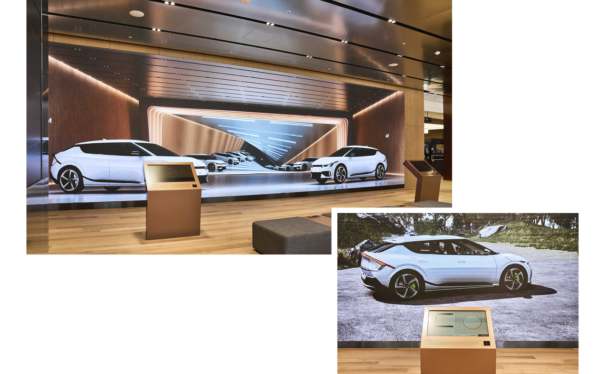 기아 인천 플래그십 스토어의 라이브 스케치