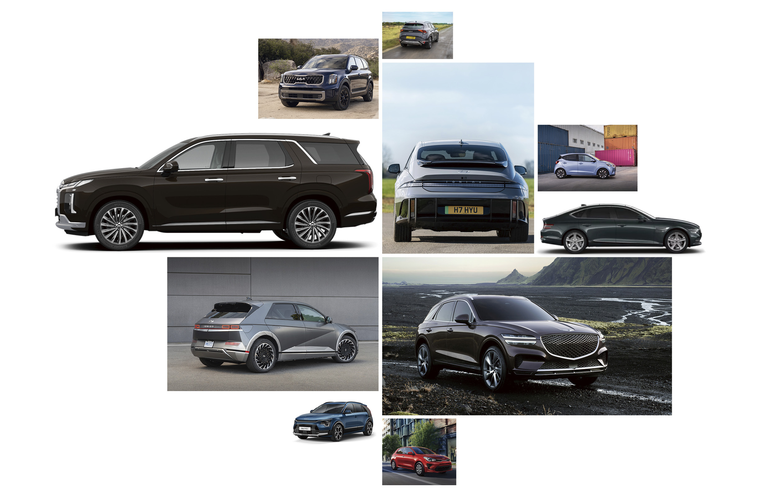 현대차그룹 수상 차량들