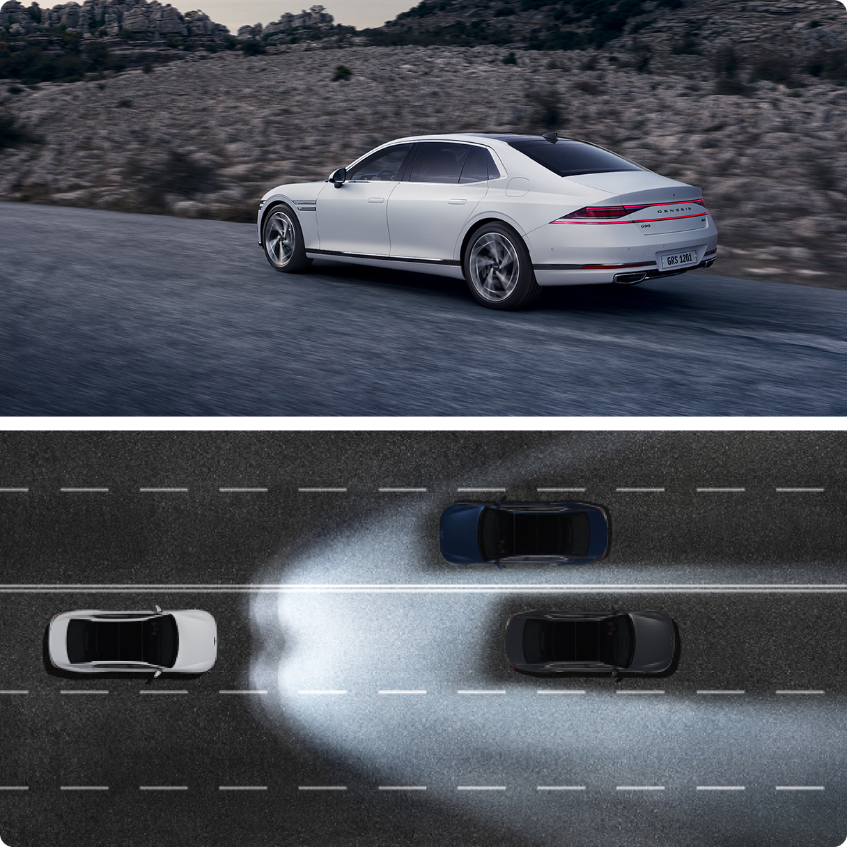 Intelligent headlamp system installed in Hyundai models