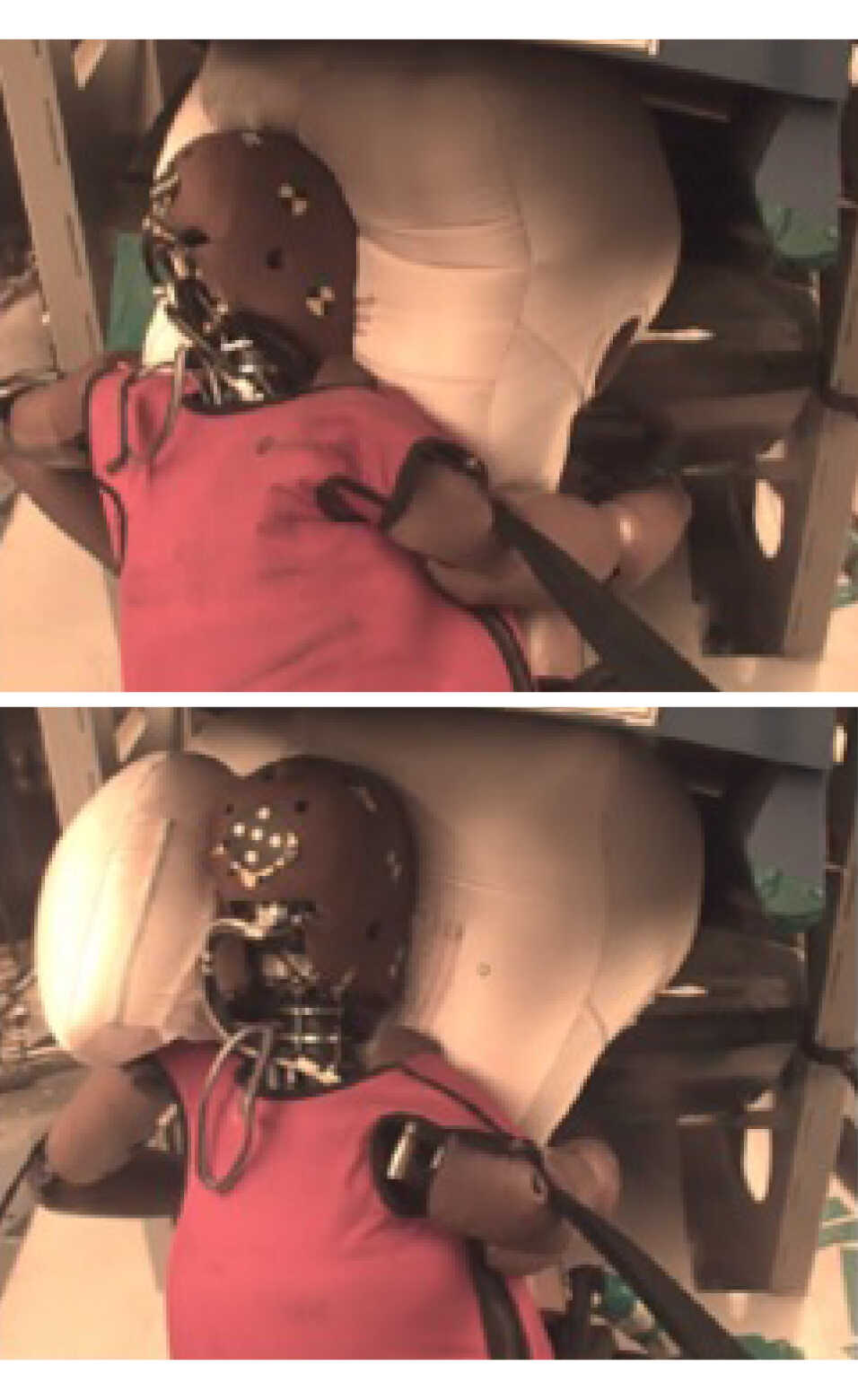 더미와 에어백의 모습