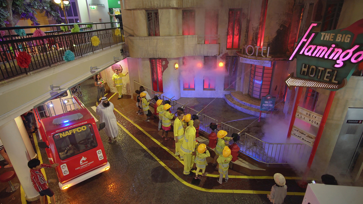 소방관으로 변신한 아이들.