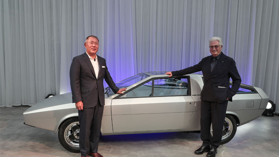 Hyundai Pony Coupe Concept Restored After 50 Years, Unveiled at Its Birthplace Italy-main
