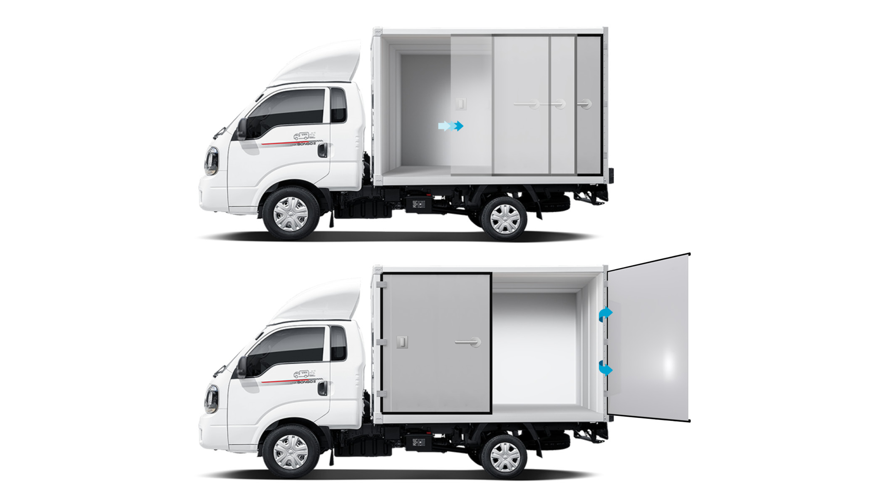 플러시 슬라이딩 스윙 도어 작동 장면